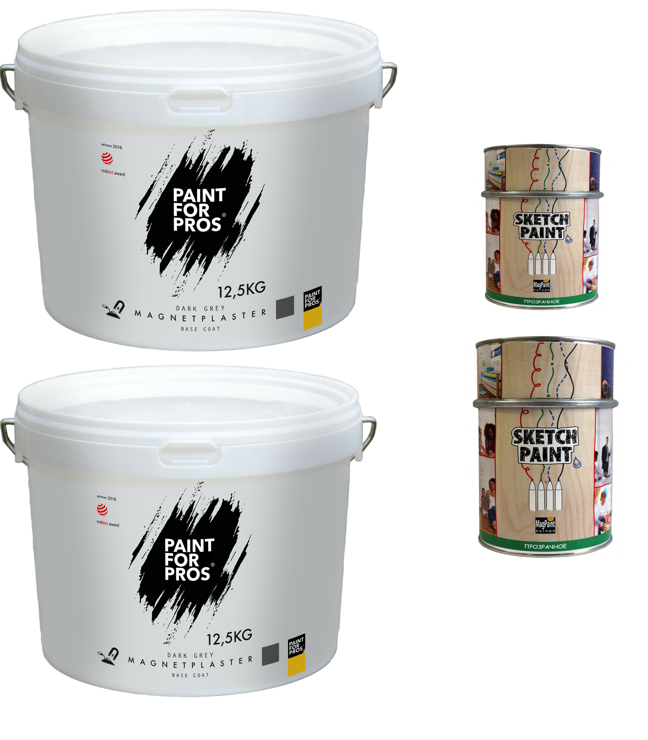 Штукатурка и маркерная краска на 10 кв. м. (прозрач. глянец)